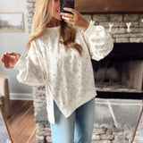 Ivory Petal Path Pullover