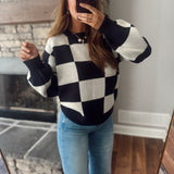Navy Boxed In Sweater