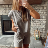 Acid Wash Mocha Seam Detailed Tank