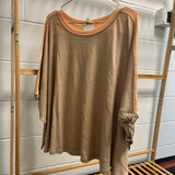 Tan/Apricot Go With The Flow Short Sleeve FINAL SALE