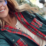 Green/Red Plaid Everly Shacket