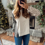 Sage & Sand Color Block Top