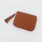 Wynona Brown Woven Wallet IN STORE