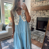 Brighton Light Denim Sleeveless Button Midi