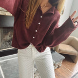 Burgundy Softspell Cardigan
