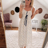 Blue Cherry Lace Front Detail Dress