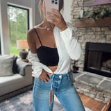 Black Cable Knit Bralette