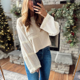 Coconut Crochet Detail Top