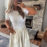 White Agnes Cardigan Top