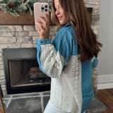 Alisha Denim Lace Detail Polo