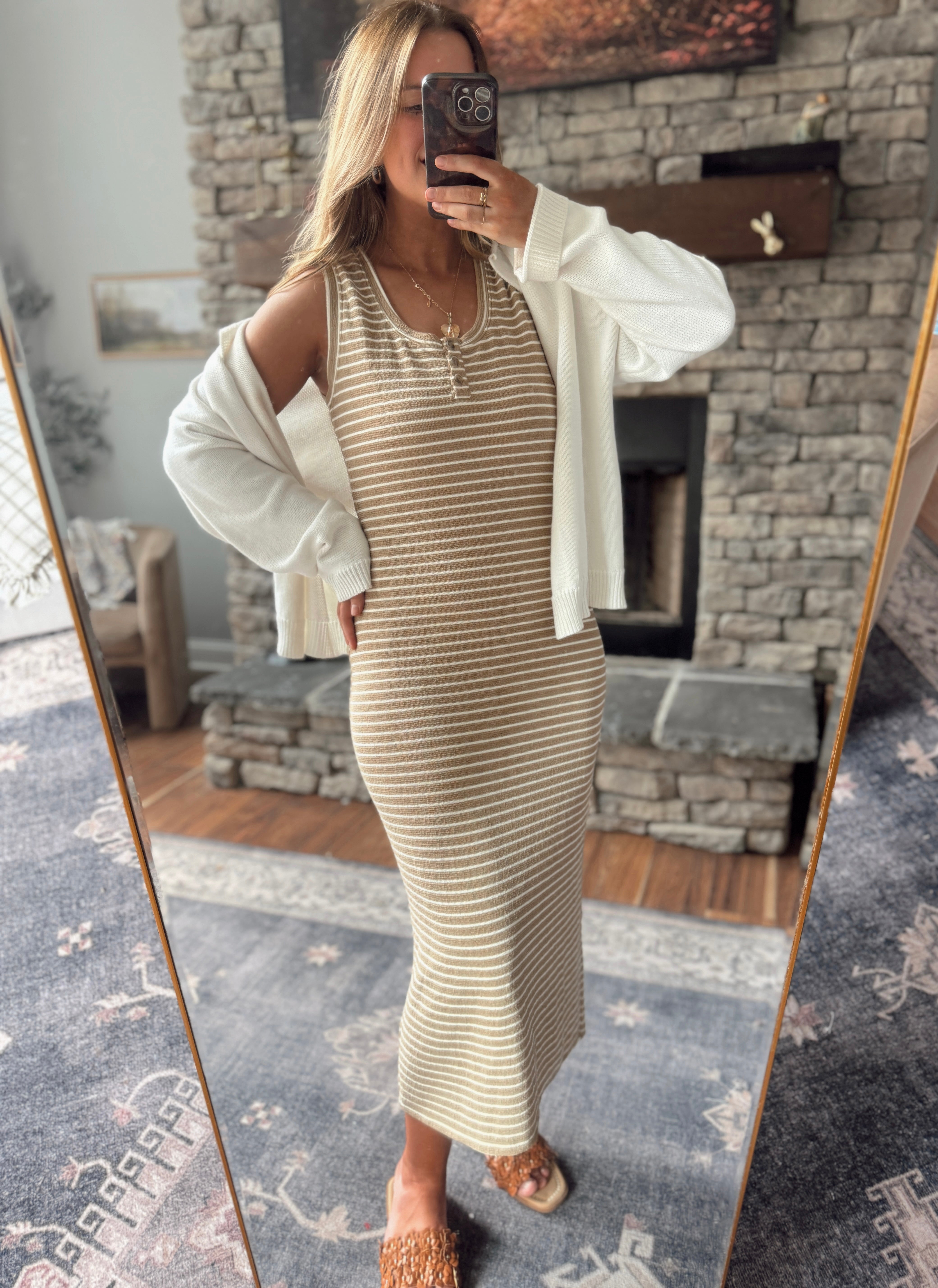knit tank midi dress Organic Cotton Ribbed Knit Maternity to Nursing Tank Dress Black / XS