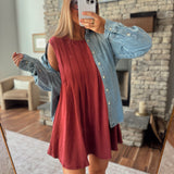Wine Copley Mini Dress