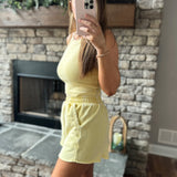 Pale Yellow Kellie Mineral Wash Relaxed Short