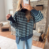 Navy & Sage Breely Sweatshirt