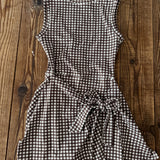 Brown Gingham Court Check Mini Dress