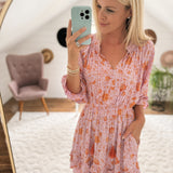 Subtle Sweetness Lavender Floral Ruffle Mini