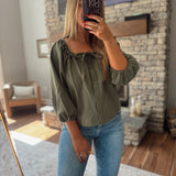 Olive Canyon Club Blouse