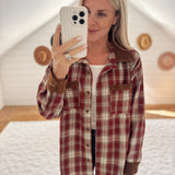 Burgundy Kailey Shacket