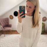 Off White Pointelle Sweater IN STORE