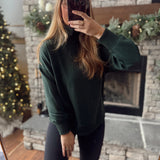 Regency Green Goldie Scuba Mock Neck Pullover