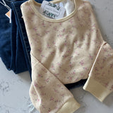 Yellow Floral Printed Thermal Top