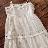 Ecru Pressed Petals Maxi Dress