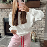 White On The Daily Basic Pullover Crew