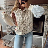 Lucky in Love Textured Mix Vintage Flare Jacket