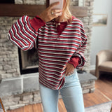 The Ivy Lane Striped Thermal Top