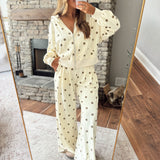 Cream Grace & Dots Pants