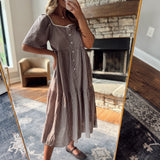 Maple Trail Plaid Midi