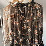 Espresso Floral Nori Blouse
