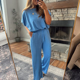 Dusty Blue Elara Scuba Pants