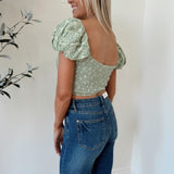 Feeling Fresh Floral Cropped Corset Top