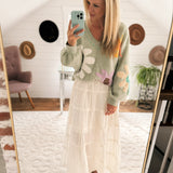 Smooth Sailing Cream Tiered Maxi