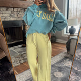Baby Yellow Exposed Seam Sweatpants