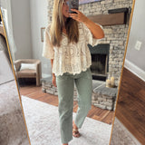 Eucalyptus Utility Barrel Jeans