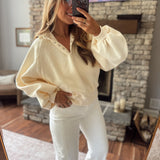 Light Yellow Montauk Snap Button Pullover