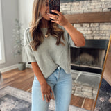 Light Olive Cedarvale Knit Top