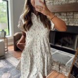 Holly Cream Floral Corduroy Mini