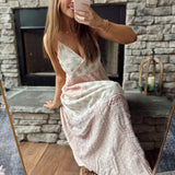 Frankie POL Light Pink Multi Print Midi