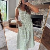 Green Picnic in Provence Midi Dress