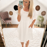 Alaysa Off White Babydoll Dress