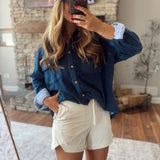 White Pearl Runaround Shorts