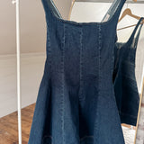 Indigo Bloom Mini Dress