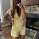 Pale Yellow Haven Top and Shorts Set
