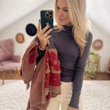 Slate Blue Lucy Mock Neck Sweater Shirt IN STORE