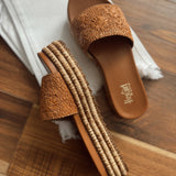 Surf Side Natural Woven Platform Sandal