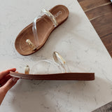 Clear Hit The Strip Sandals