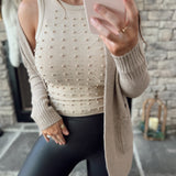 Taupe Glitz and Glam Pearl Tank